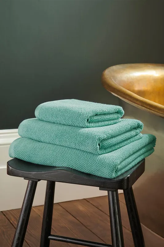 Christy 'Brixton' Luxury Textured 100% Cotton Towels in Light Blue Light Blue