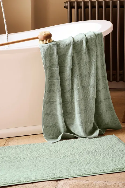 Christy 'Highgate' Turkish Cotton Textured Towels in Pale Green Pale Green