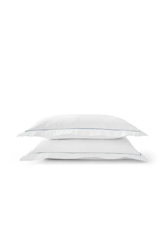 Christy Premium Sateen Satin Oxford Pillowcase Pair in Blue - Blue