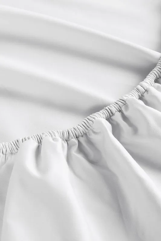 Christy Premium Sateen Satin Soft Fitted Sheets in White Size: King White King