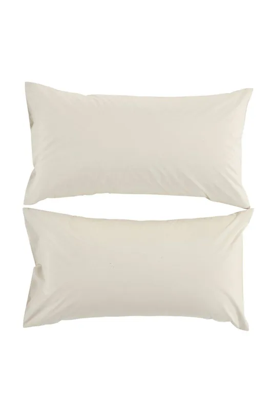 Christy Pure Cotton Percale King Pillowcase Pair in Beige - Beige