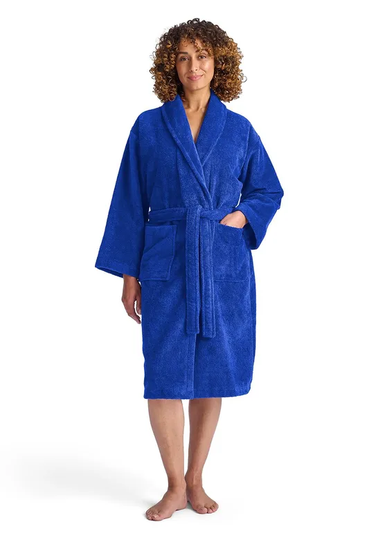Christy Women's 'Supersoft Cosy' Microvelour Bath Robe in Blue Size: Large/XL - Blue