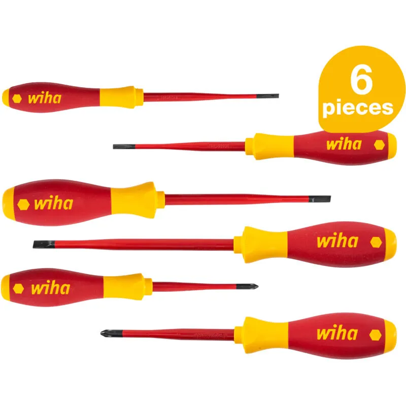 Wiha 3201K6 35389 SoftFinish® Electric slimFix Slot/ PH Screwdrive...
