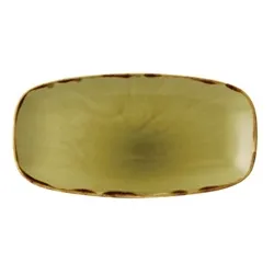 Churchill Dudson Harvest Oblong Chefs Plates Green 355 x 189mm (6 pack)