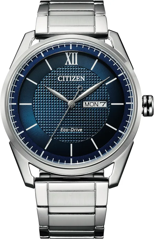 Citizen Mens Eco-Drive Blue Dial Watch AW0081-54L