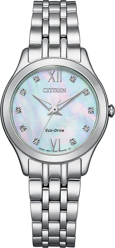 Citizen Silhouette Mother Of Pearl Eco Drive Watch EM1010-51D