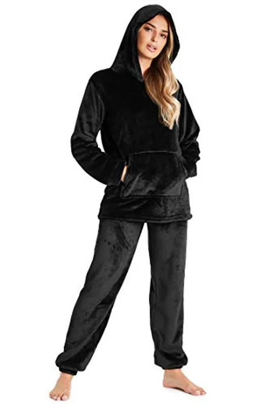 CityComfort Women's Pyjama Set in Black Size: Large - Black