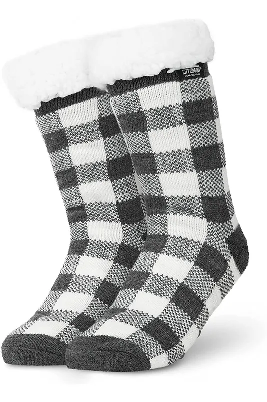 CityComfort Women's Slipper Socks in Grey Size: 4/8 Grey 4/8 female