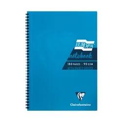 Clairefontaine Europa Notebook 180 Pages A4 Turquoise (5 Pack)
