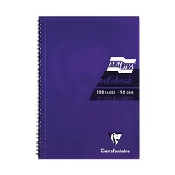 Clairefontaine Europa Notebook 180 Pages A5 Purple (5 Pack)