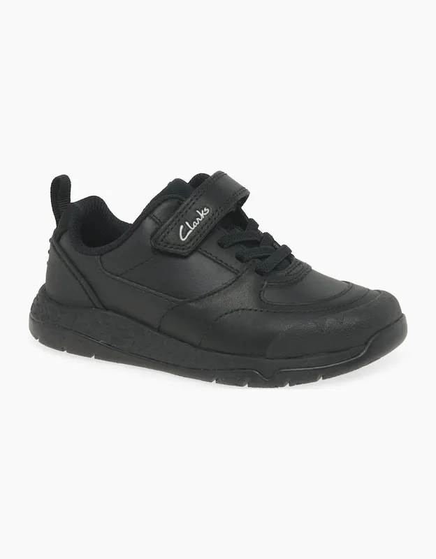 Clarks Boy's Steggy Stride Boys Shoes - Black - Size: 11/F (Standard)