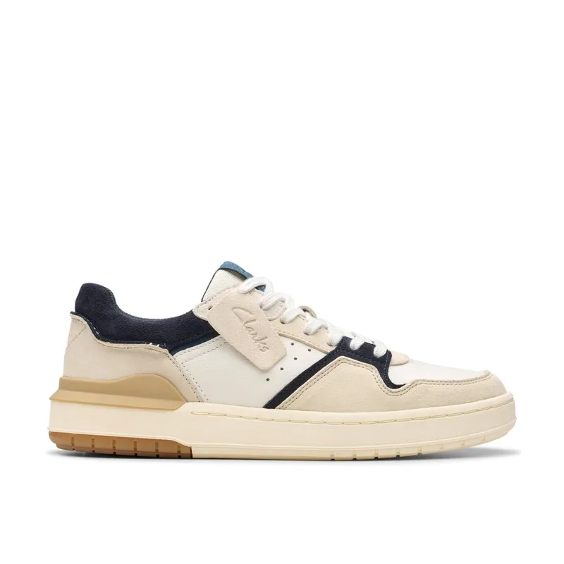 Clarks Men's Courtlite 2 Lo Navy Combination in Blue Size: 8/Standard Fit Blue female