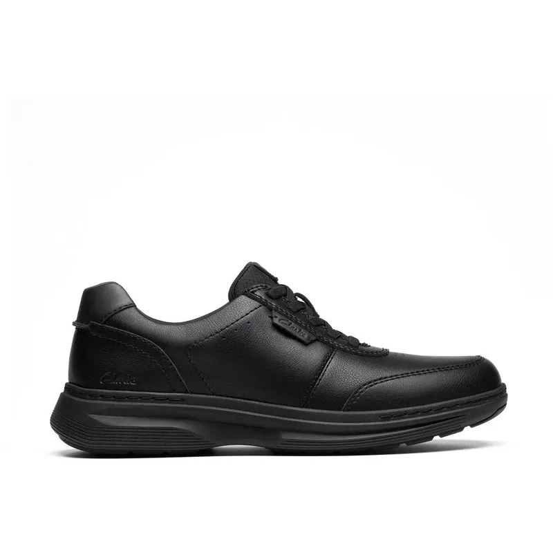 Clarks Men's Craftwell Lace Black Leather Lace Up Size: 6-Wide Fit Black 6-Wide Fit