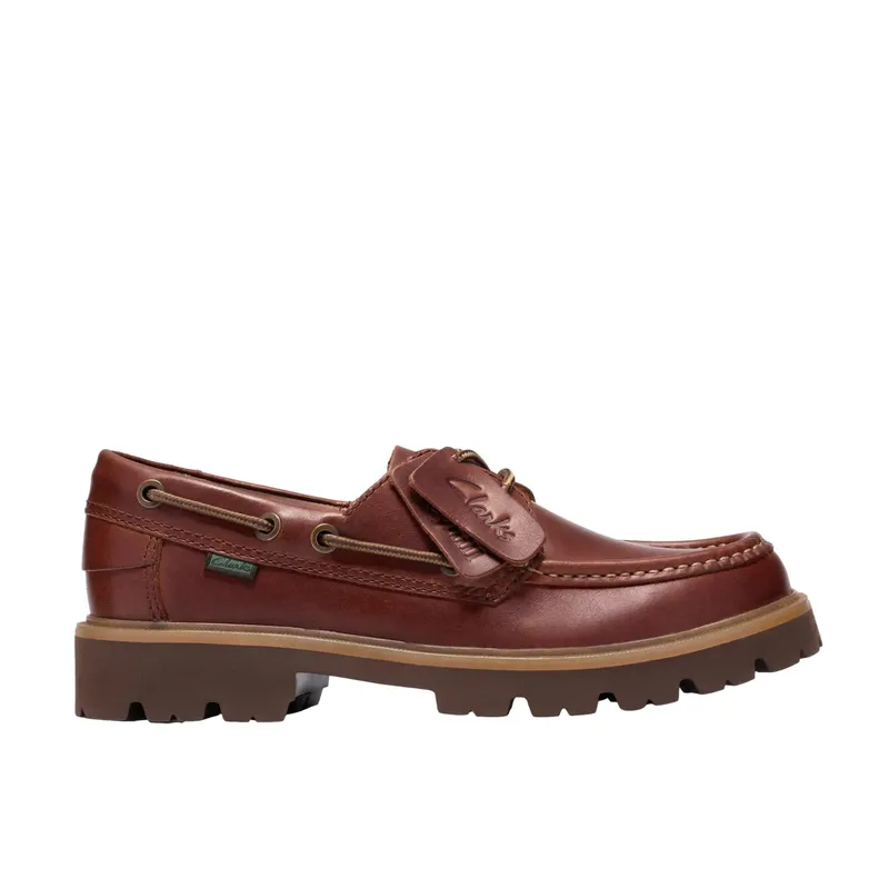 Clarks Mens Brown Cleyhill Boat Shoe - Brown