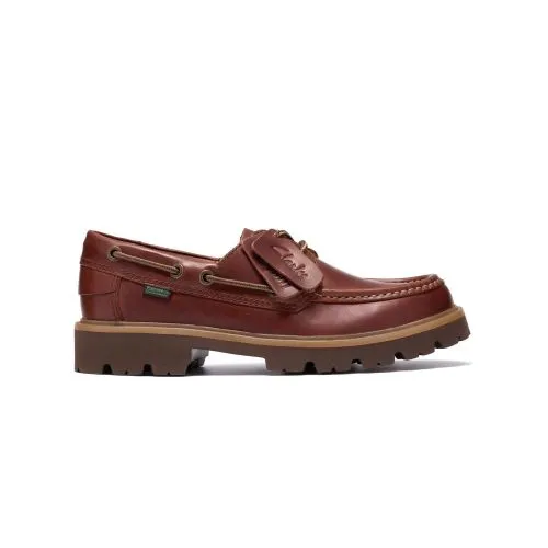 Clarks Mens Brown Cleyhill Boat Shoe - Brown