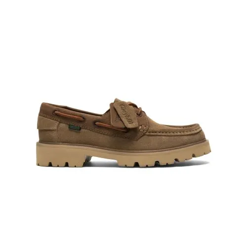 Clarks Mens Dark Sand Combi Cleyhill Boat Shoe - Brown