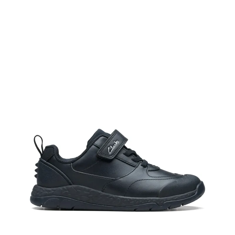 Clarks Boy's Steggy Stride Boys Shoes - Black - Size: 7/G (Wide)