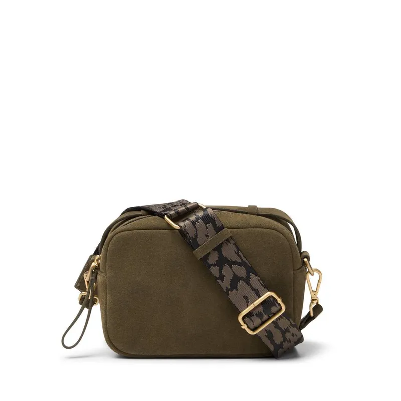 Clarks Women's Camera Cross Olive Suede Cross Body Bag in Green Green