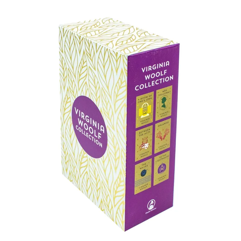 Classic Editions The Virginia Woolf Collection 6 Books Set A Room of One’s Own, Mrs Dalloway, To the Lighthouse, Orlando, The Waves & Between the Acts - Timeless Mod