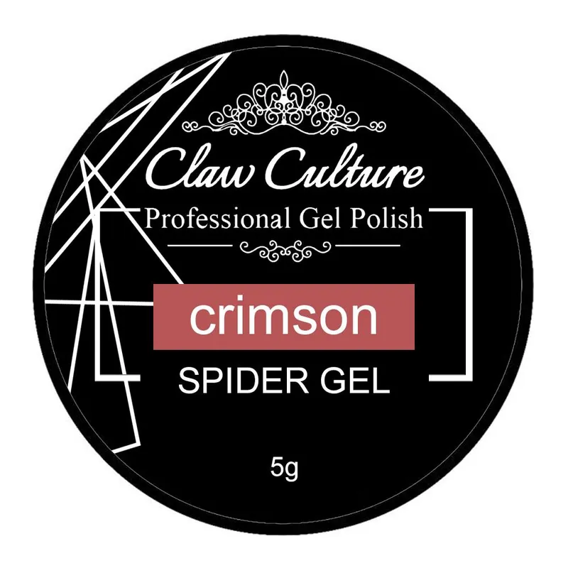 Claw Culture Spider Gel Nail Art 5g - Crimson - Crimson