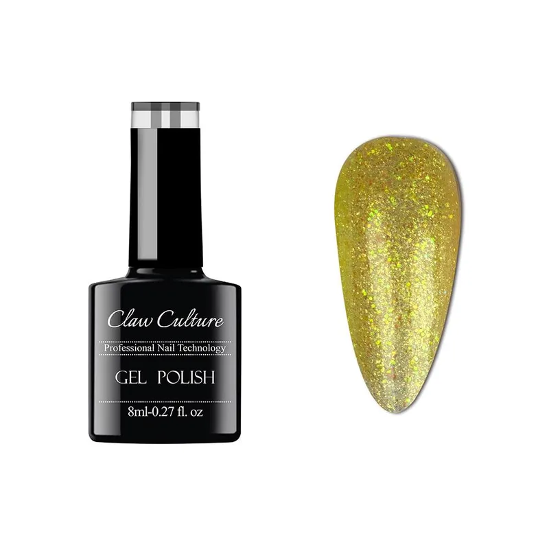 Claw Culture Gel Polish Summer Sparkle Limited Edition 8ml - Yellow - Yellow