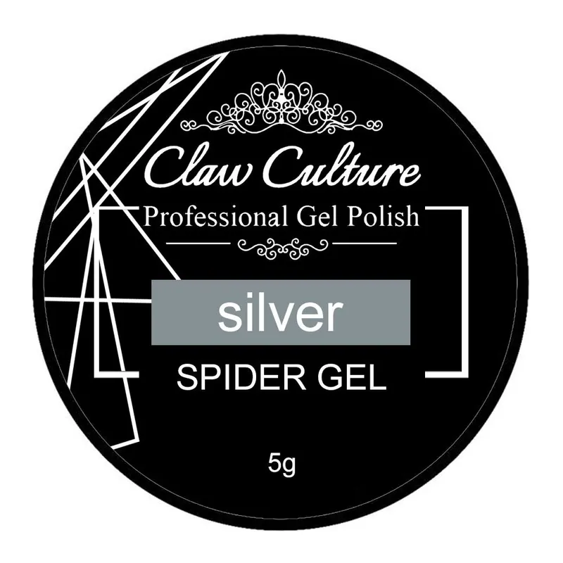 Claw Culture Women's Spider Gel Nail Art 5g in Sassy Silver Sassy Silver One Size female