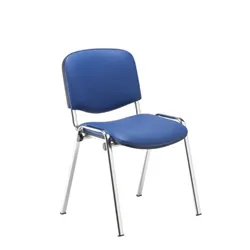 Club Stacking Chair PU - Chrome Frame - Blue - CH0503PUBL