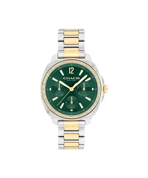 Coach Gold Mix Kitt Green Dial Bracelet Watch - Gold