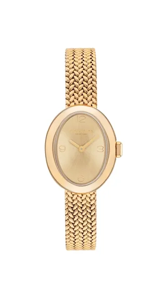 Coach Gold Sammy Oval Mesh Watch - Gold