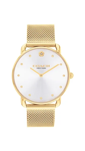 Coach Ladies Elliot Gold Tone Mesh Bracelet Watch 14504208