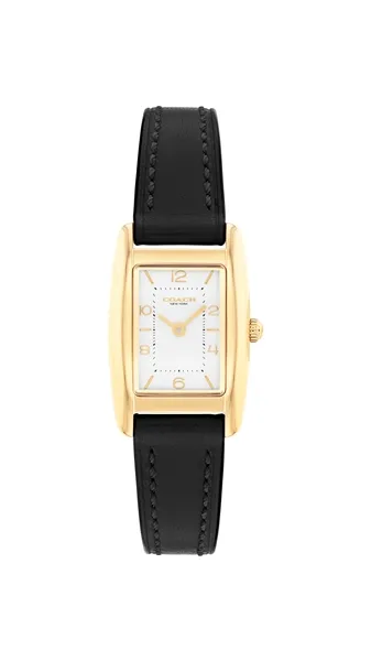 Coach Ladies Reese Black Leather Strap Watch 14504647