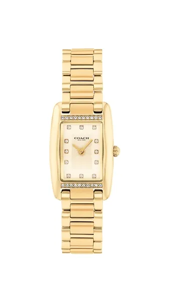 Coach Ladies Reese Crystal Dial Gold Tone Watch 14504588
