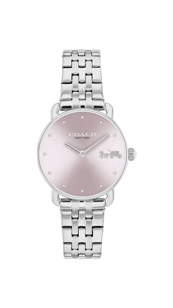 Coach Silver Pink Elliot Metal Watch - Silver