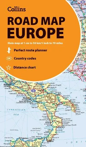 Collins Maps Collins Road Map of Europe