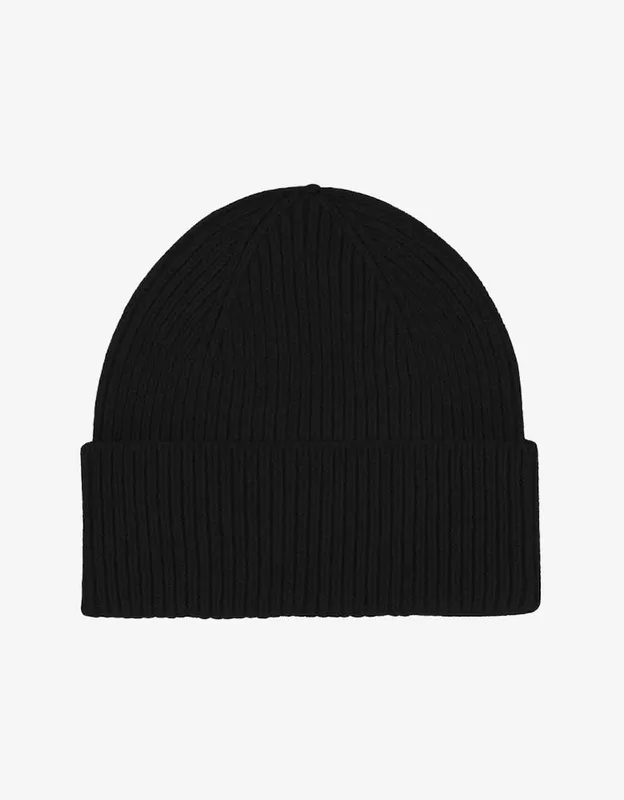 Wool hat Colorful Standard Merino deep black Noir TU