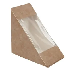 Colpac Kraft Sandwich Wedges w/ Pla Window (500)