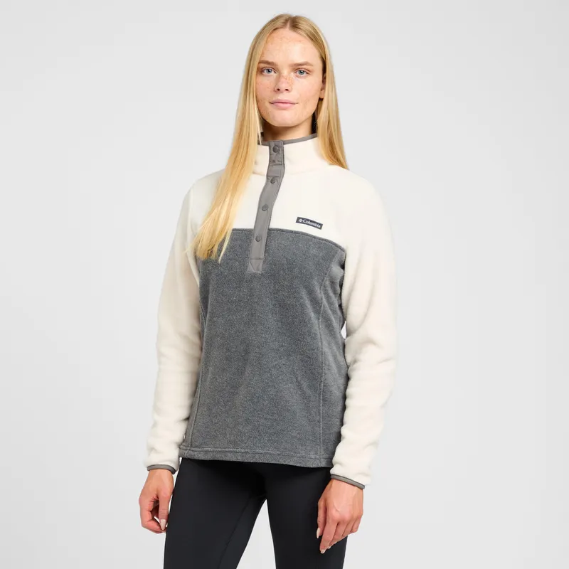 Columbia - Women's Benton Springs™ Half Snap Pullover - City Grey Heather, Chalk Size XS Women