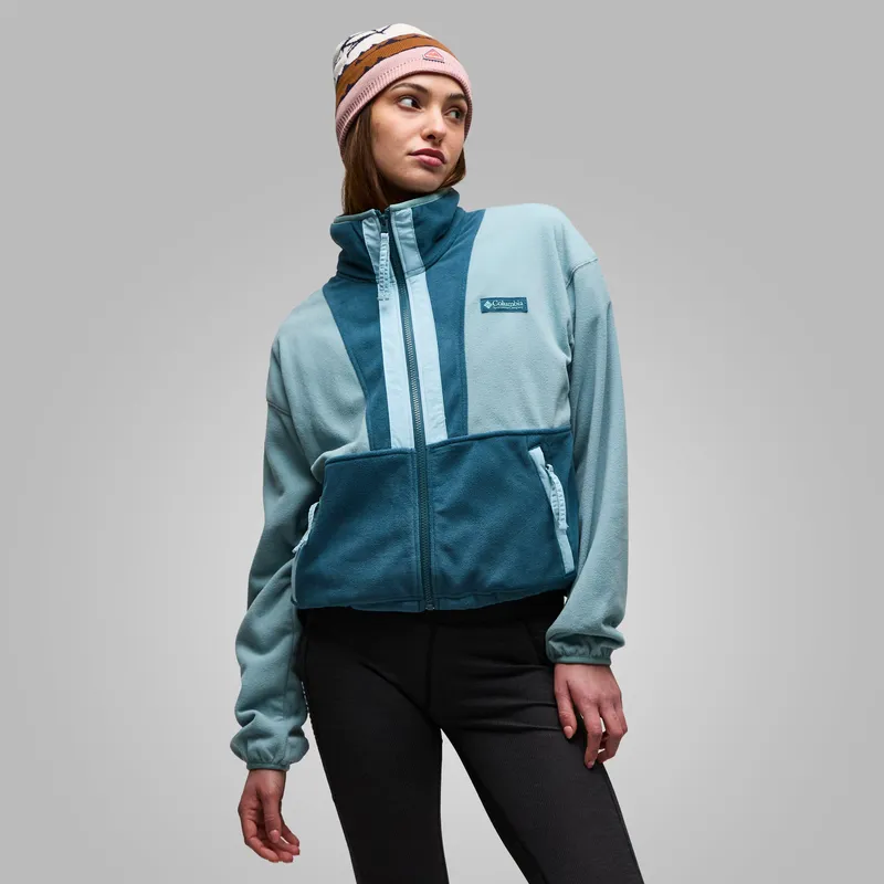 Columbia Women's Back Bowl Casual Fleece Jacket Blue L Female
