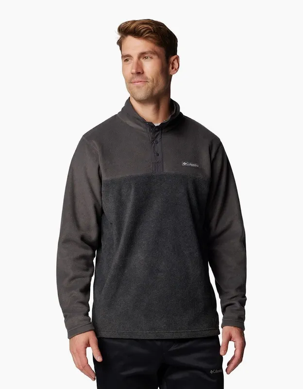 Men's Columbia Steens Mountain Half Snap II Men's Grey Fleece Jacket - Size: 40