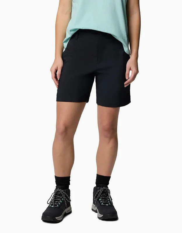 Women's Columbia Silver Ridge Utility Polyester Women's Black Hiking Shorts - Size: 10