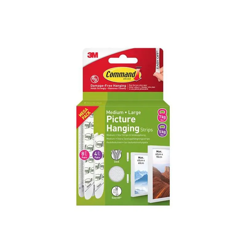 Command Picture Hanging Strips Medium & Large, Value Pack in White White