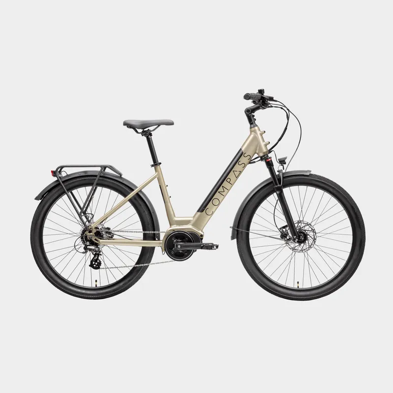 Compass Journey Low Step Hybrid E-Bike Silver M-L Female