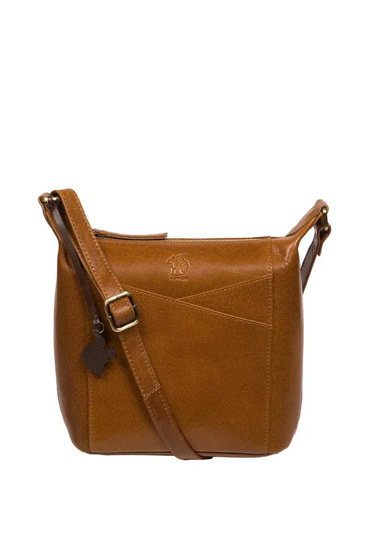 Conkca London Women's 'Kiki' Leather Shoulder Bag in Tan Tan female