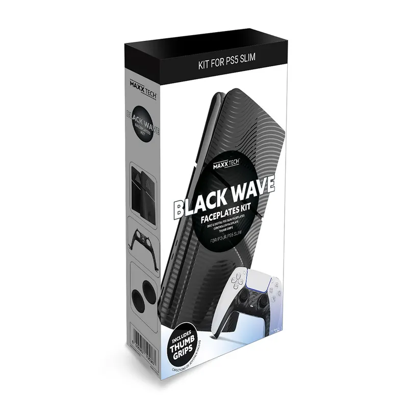 Contact Sales Maxx Tech Faceplates (Black Wave) - PS5 Slim