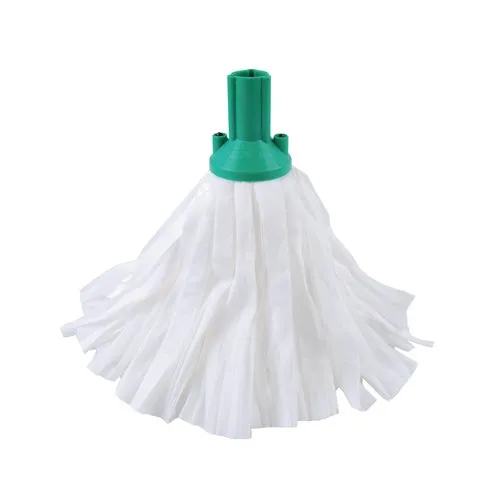 Unbranded Exel Big White Mop Head Green (Pack of 10) 102199G