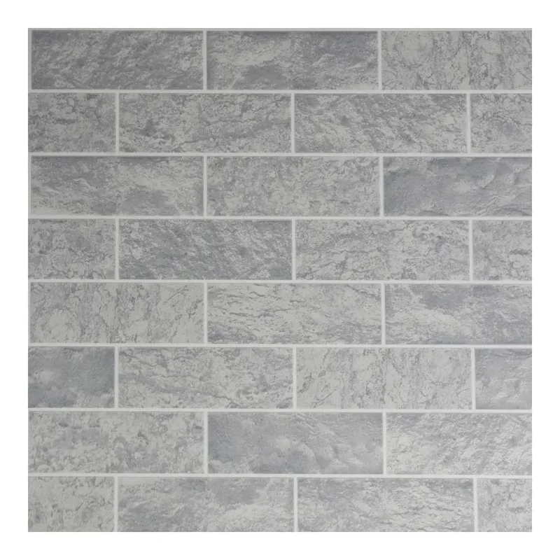 Contour Grey Tile Wallpaper Size: 10000mm x 520mm - Grey - Size: 10000mm x 520mm
