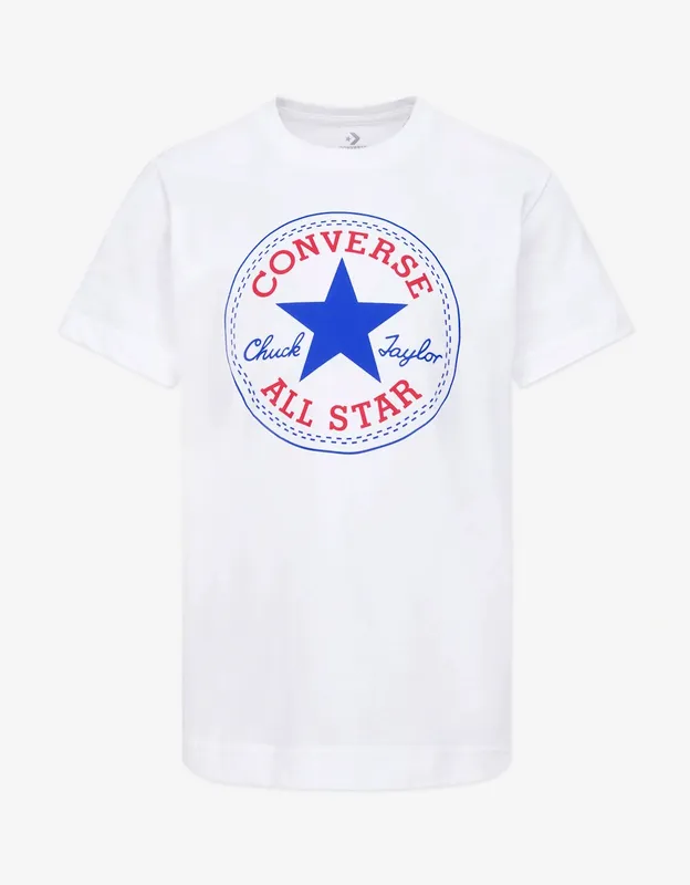 Boy's Converse Boys Chuck Patch T-Shirt in White - Size: 8 years/9 years/10 years