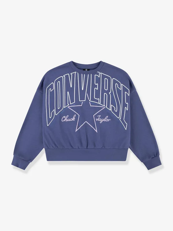 Converse Relaxed boxy sweatshirt for girl navy blue