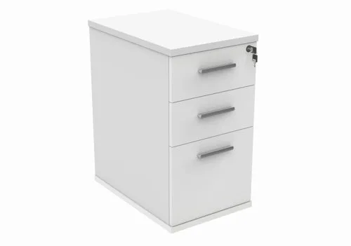 Desk High Office Storage Unit 600 Deep Arctic White
