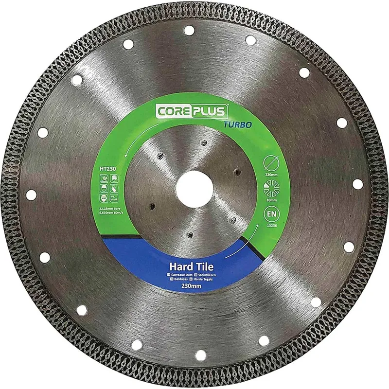 Coreplus - CORDBHT230 HT230 Hard Tile Turbo Diamond Blade 230mm CORDBHT230